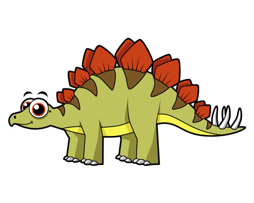 Cute illustration of a Stegosaurus dinosaur Poster Print - Item # VARPSTSTK600037P