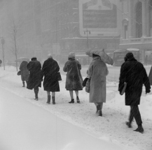 USA  New York State  New York City  Fifth Avenue and 42nd Street on  winter's day Poster Print - Item # VARSAL255419417