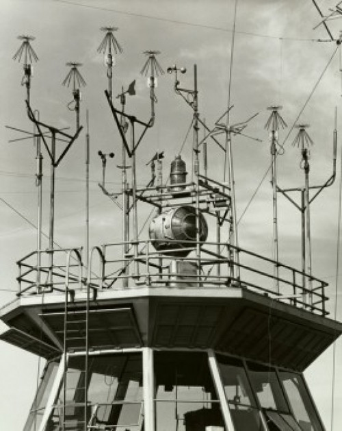 Low angle view of an air traffic control tower  Central Tower  La Guardia Airport  New York City  New York  USA Poster Print - Item # VARSAL2553565