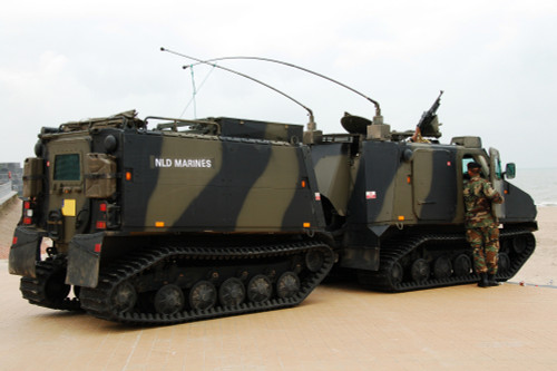 August 28, 2008 - The Bandvagn BvS-10 Viking used by the Dutch Royal Marines during a Field Training Exercise on the beach in Ostend, Belgium Poster Print - Item # VARPSTJAE100237M