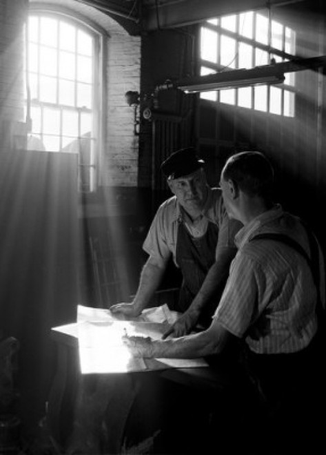 Two men discussing plans Poster Print - Item # VARSAL255421159