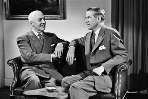 Two businessmen talking to each other Poster Print - Item # VARSAL2558669