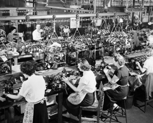Manual workers working in a factory Poster Print - Item # VARSAL25536716