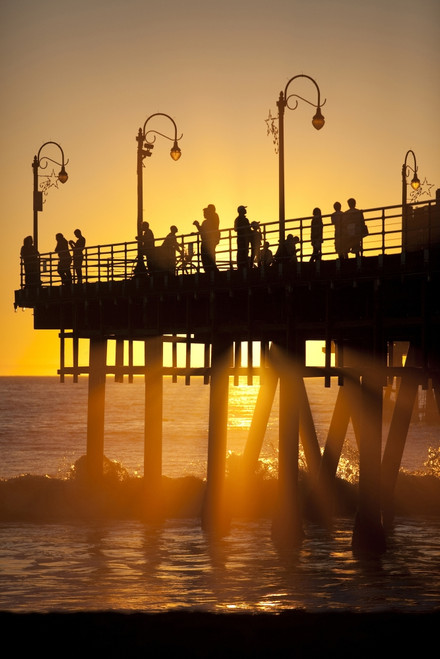 Santa Monica Pier At Sunset, Los Angeles, California PosterPrint - Item # VARDPI2072275