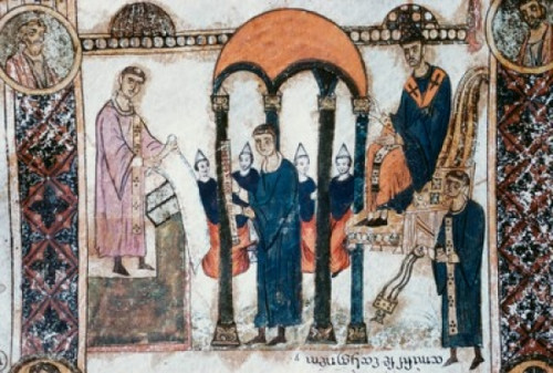 Holy Saturday Scroll: A Parable Illustration  11th C.  Manuscripts Poster Print - Item # VARSAL3810412