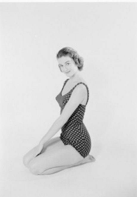 Studio portrait of young woman in swimsuit Poster Print - Item # VARSAL255422282