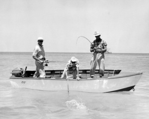 Three men fishing in sea Poster Print - Item # VARSAL25521036