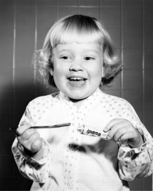 Girl brushing teeth Poster Print - Item # VARSAL2558975