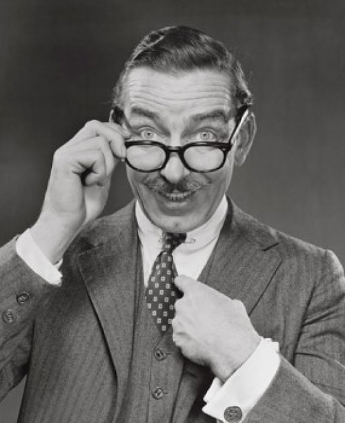 Studio portrait of businessman pointing at himself Poster Print - Item # VARSAL25512394