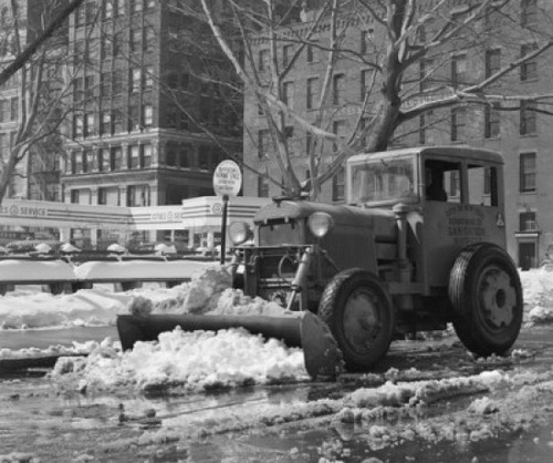 Snowplow on a road  New York City  New York State  USA Poster Print - Item # VARSAL25549953