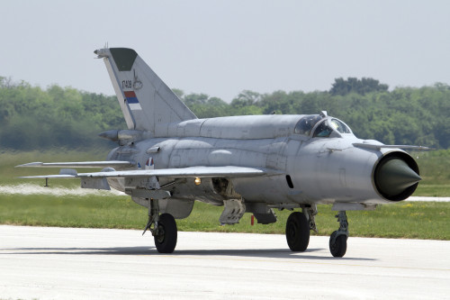 A Serbian Air Force MiG-21bis at Batajnica Air Base, Serbia Poster Print - Item # VARPSTABA100049M