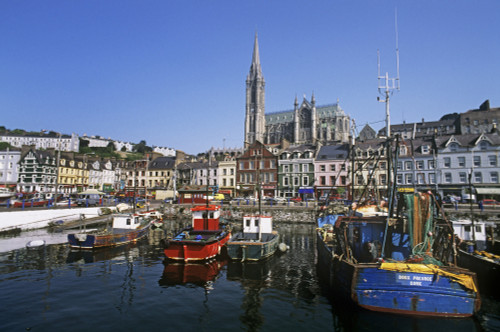 Boats Moored At A Harbor, Cobh, County Cork, Republic Of Ireland PosterPrint - Item # VARDPI1798426