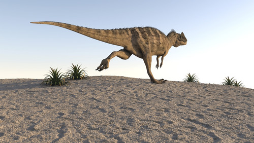 Ceratosaurus running across barren terrain Poster Print - Item # VARPSTKVA600488P