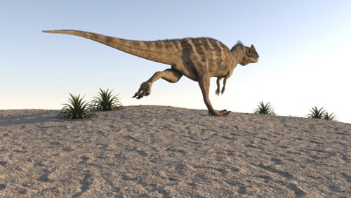 Ceratosaurus running across barren terrain Poster Print - Item # VARPSTKVA600488P