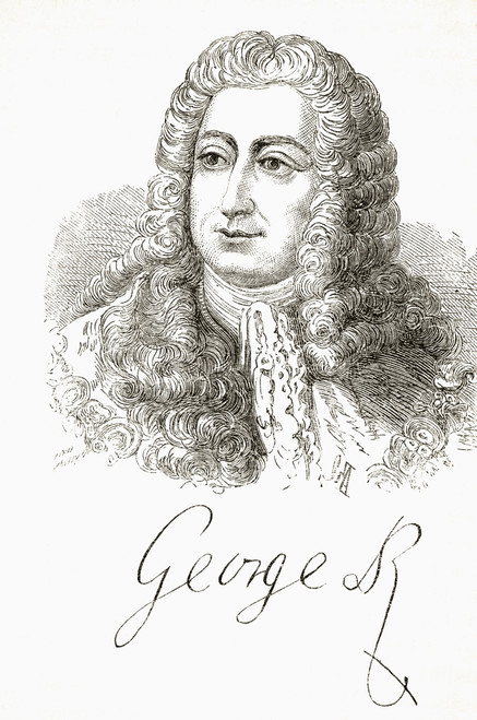 King George Ii Of England 1683 To 1760. Portrait And Signature. From The National And Domestic History Of England By William Aubrey Published London Circa 1890 PosterPrint - Item # VARDPI1856369