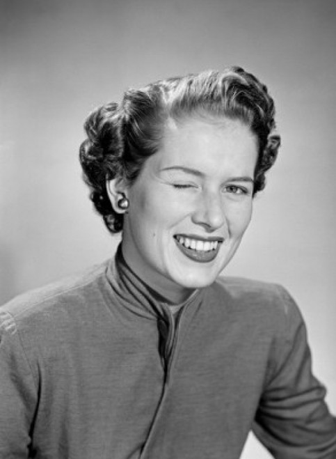 Young woman winking ad smiling  portrait Poster Print - Item # VARSAL255417990