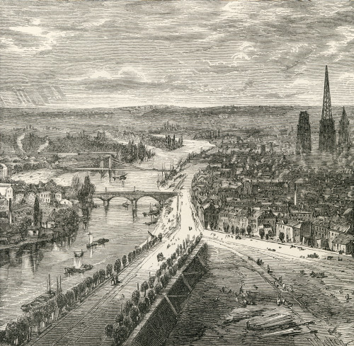 A View Of Rouen, Normandy, France In The Nineteenth Century. From French Pictures By The Rev. Samuel G. Green, Published 1878. PosterPrint - Item # VARDPI1958596