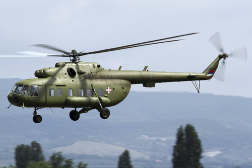 Serbian Air Force Mi-17 utility helicopter in flight over Serbia Poster Print - Item # VARPSTABA100051M