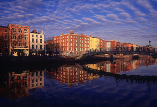 River Liffey And Halfpenny, Bridge, Dublin, Ireland PosterPrint - Item # VARDPI1800111