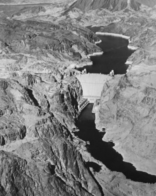 High angle view of a dam  Hoover Dam  Colorado River  Arizona-Nevada Border  USA Poster Print - Item # VARSAL25529131