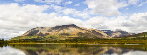 Composite panorama of the Clearwater Mountains and lake near Windy Creek along the Denali Highway in Southcentral Alaska. Autumn. Afternoon. PosterPrint - Item # VARDPI2427828 Composite panorama of the Clearwater Mountains and lake near Windy Creek along the Denali Highway in Southcentral Alaska. Autumn. Afternoon. PosterPrint - Item # VARDPI2427828
