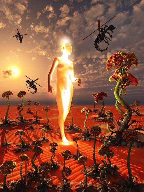 A hive queen and insectoid drones on an alien world Poster Print - Item # VARPSTMAS100497S