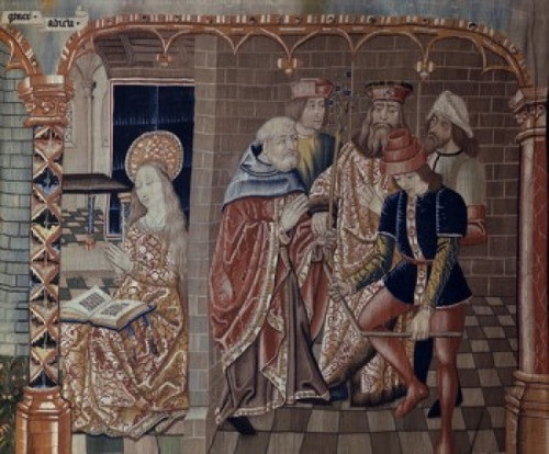 Joseph Chosen As Mary's Spouse Tapestry Textiles Poster Print - Item # VARSAL900100601