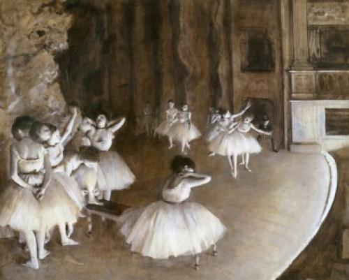 Ballet Rehearsal on the Set     1874   Edgar Degas   Musee d'Orsay  Paris Poster Print - Item # VARSAL11581007