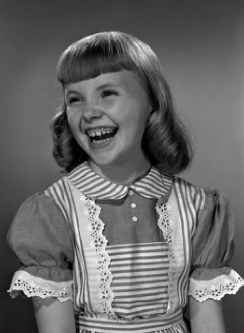 Studio portrait of girl laughing Poster Print - Item # VARSAL25550069B