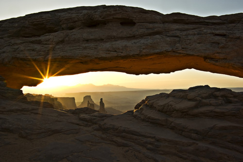 Canyonlands National Park, Utah, Usa; Sunset Through Arch Of Rock Formation PosterPrint - Item # VARDPI1826594
