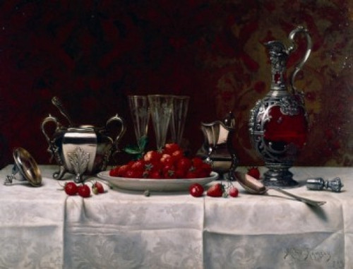 Still Life with Berries and Silver Tableware by Milne Ramsey  1889  Poster Print - Item # VARSAL900121373