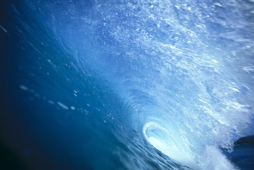 Close-Up Inside The Tube, Wave Curls Over PosterPrint - Item # VARDPI2002082