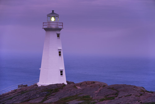 Cape Spear Lighthouse At Twilight, Cape Spear National Historic Site, Avalon Peninsula, Newfoundland PosterPrint - Item # VARDPI2028537