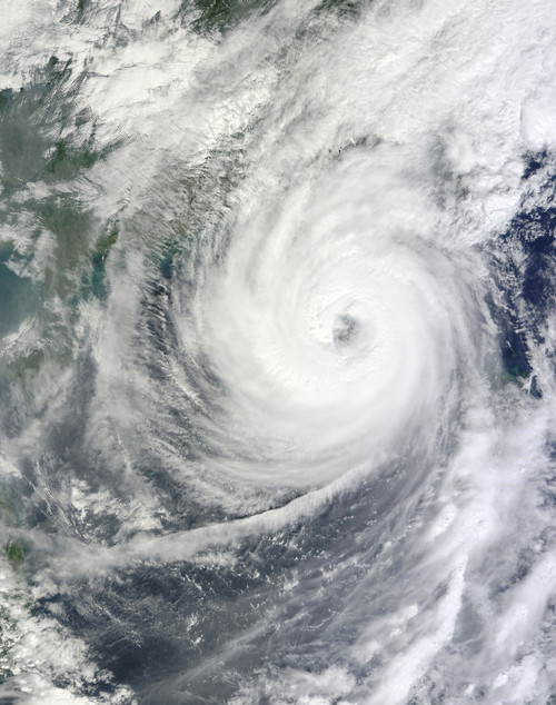 October 21, 2010 - Typhoon Megi over the South China Sea. The storm spans almost the entire distance between the northern Philippines and Hong Kong, and storm clouds extend over Taiwan in the northeast Poster Print - Item # VARPSTSTK203494S