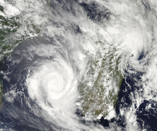 Tropical Cyclones Eric and Fanele approaching Madagascar Poster Print - Item # VARPSTSTK202504S