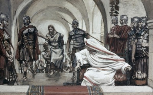 Jesus Led Back from Herod to Pilate  James Tissot Poster Print - Item # VARSAL9999262