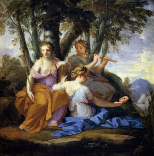 Muses   Clio   Euterpe and Thalia   by Eustache Le Sueur   France   Paris   Musee du Louvre   1617-1655 Poster Print - Item # VARSAL11582407