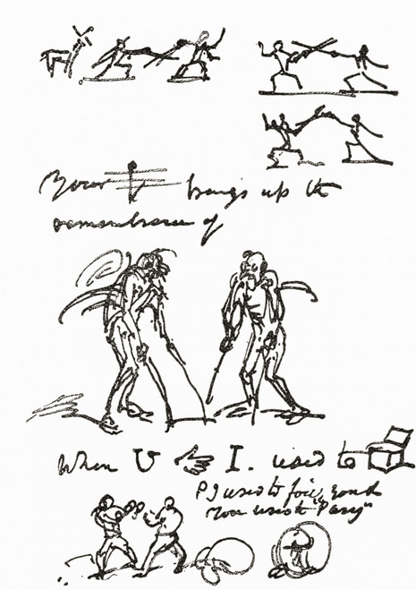 Hieroglyphic letter written by George Cruikshank to Mr. Parry. George Cruikshank, 1792 PosterPrint - Item # VARDPI2430371