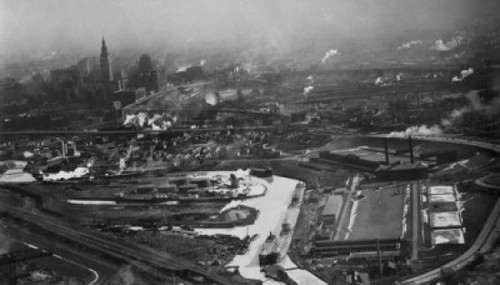 Aerial view of a city  Cleveland  Ohio  USA Poster Print - Item # VARSAL25546245