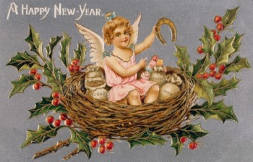 Happy New Year  Nostalgia Cards  1900 Poster Print - Item # VARSAL9801064
