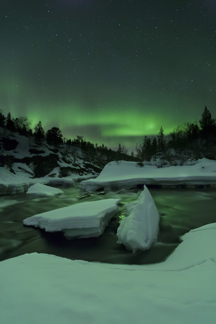 Aurora Borealis, Tennevik River, Troms, Norway Poster Print - Item # VARPSTAHE100129S