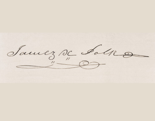 Signature Of James Knox Polk 1795 To 1849 11Th President Of The United States 1845 To 1849 PosterPrint - Item # VARDPI1861846