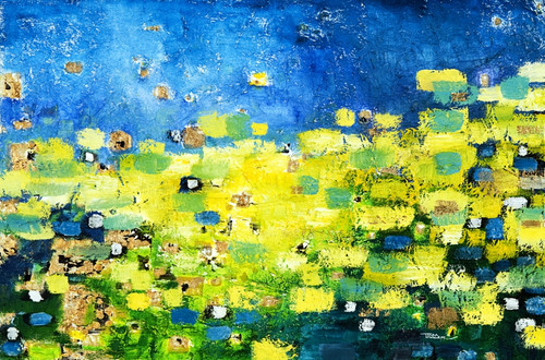 Dreamscape, Abstract Of Sea And Dunes (Oil Painting). PosterPrint - Item # VARDPI1973839