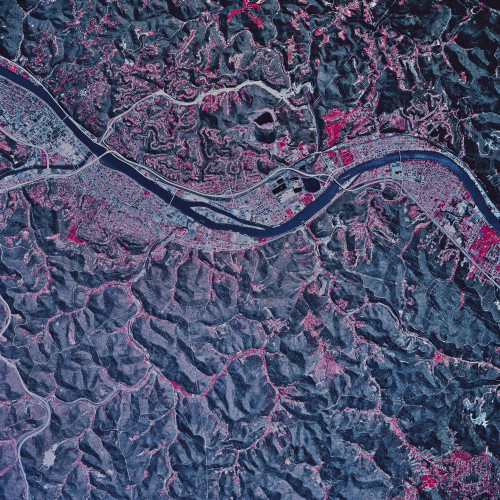 Satellite view of Charleston, West Virginia, 1984 Poster Print - Item # VARPSTSTK200376S
