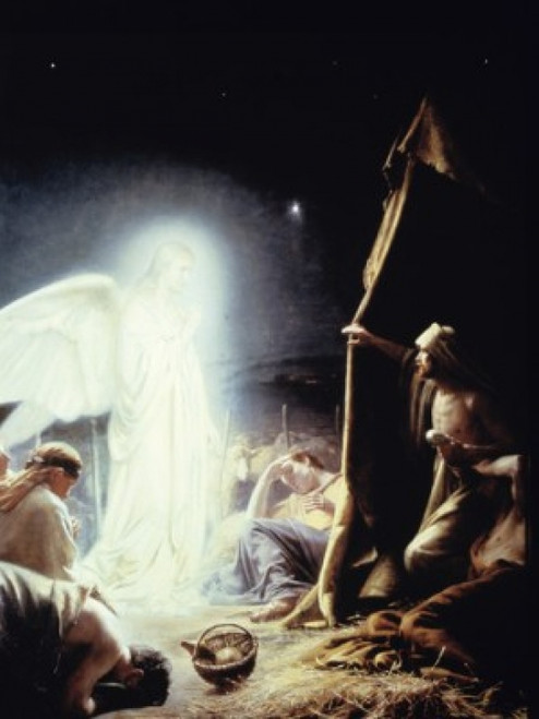 Angel and the Shepherds  Carl Heinrich Bloch Poster Print - Item # VARSAL9007458