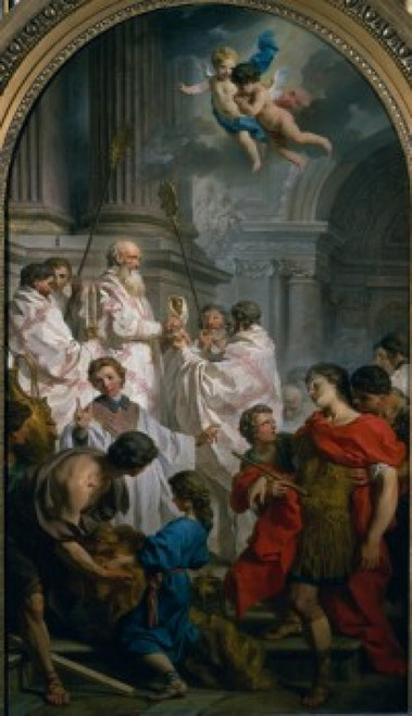 Mass of Saint Bazille by Eustache Le Sueur     France   Paris   Musee du Louvre Poster Print - Item # VARSAL11582024
