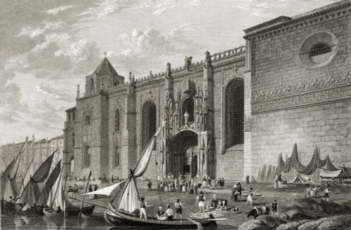 Lisbon, Convent Of St. Geronymo, Belem. From The Original Painting By Lt. Col. Batty F.R.S. From The Book _Select Views Of Some Of The Principal Cities Of Europe? Published London 1832. Engraved By J.H. Le Keux. PosterPrint - Item # VARDPI1859891