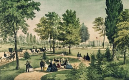 Central Park : The Drive  Currier & Ives  Lithograph Poster Print - Item # VARSAL900131967