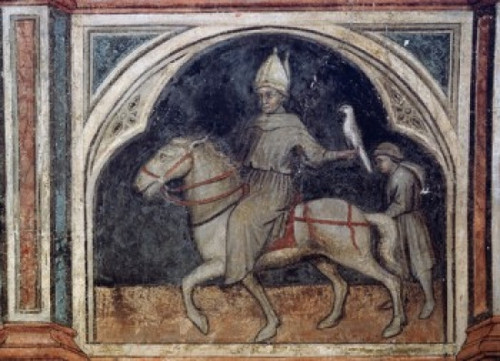 The Bishop with a Falcon  Artist Unknown  Palazzo Della Ragione  Italy Poster Print - Item # VARSAL263555