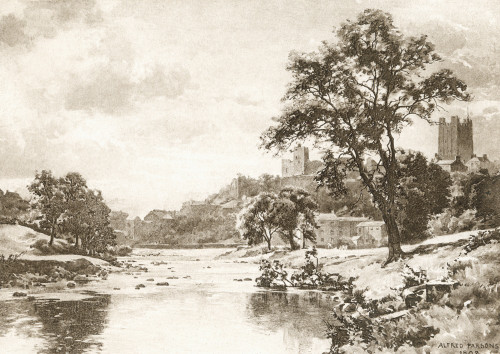 The River Swale, Richmond, North Yorkshire, England In The Late 19Th Century. From Picturesque History Of Yorkshire, Published C.1900 PosterPrint - Item # VARDPI1957900